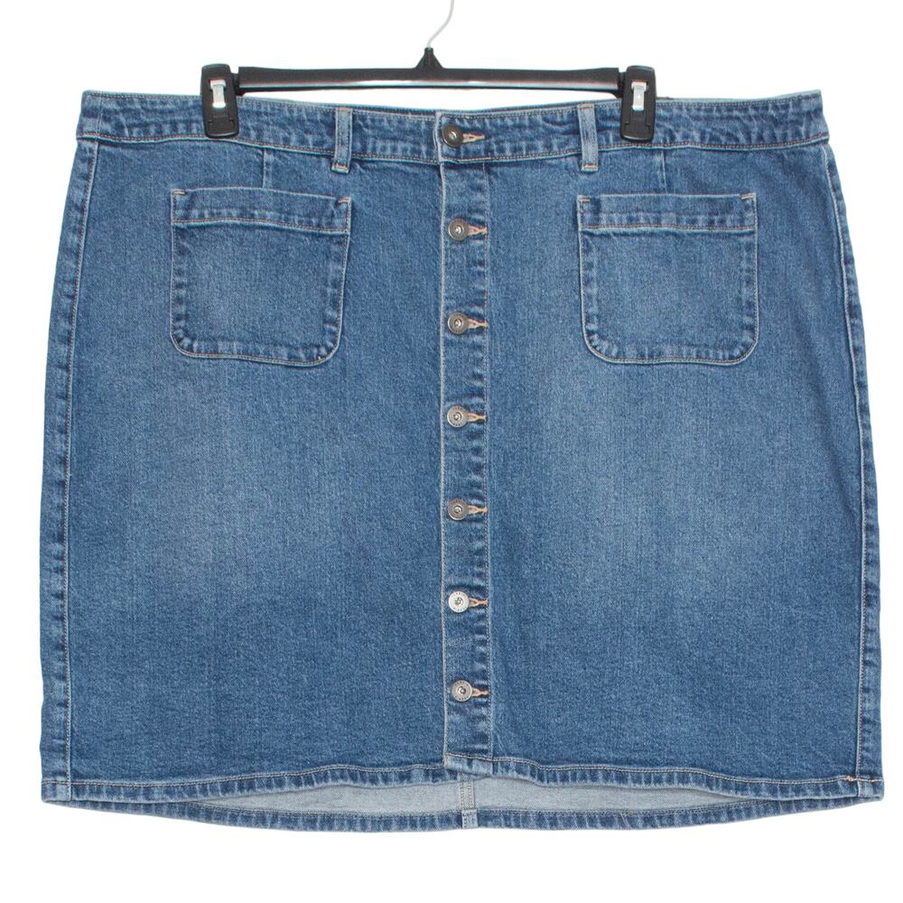 NWT Torrid Denim Skirt Button Front Mini Blue Y2K 90s Streetwear Plus Size 24